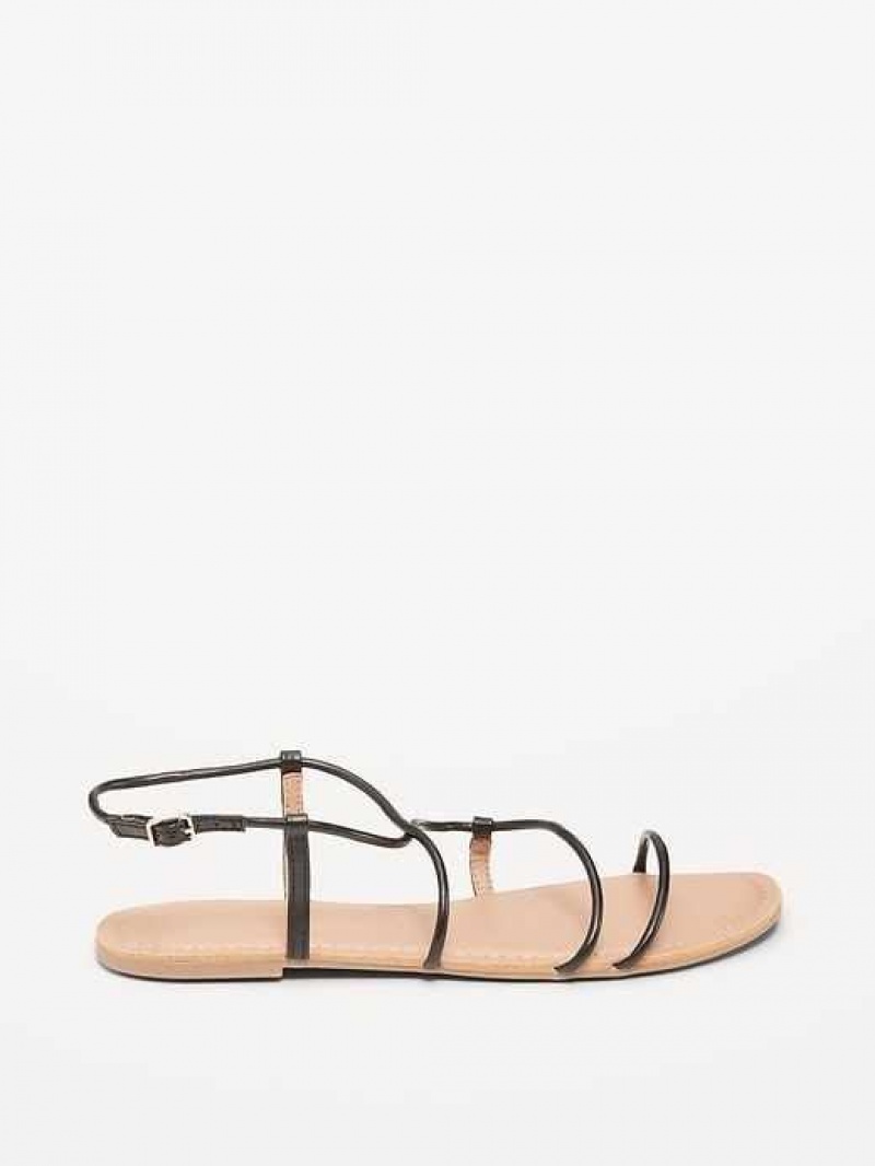 Old Navy Faux-Leather Asymmetric Strappy Sandals Alpine Tundra | YNA956130