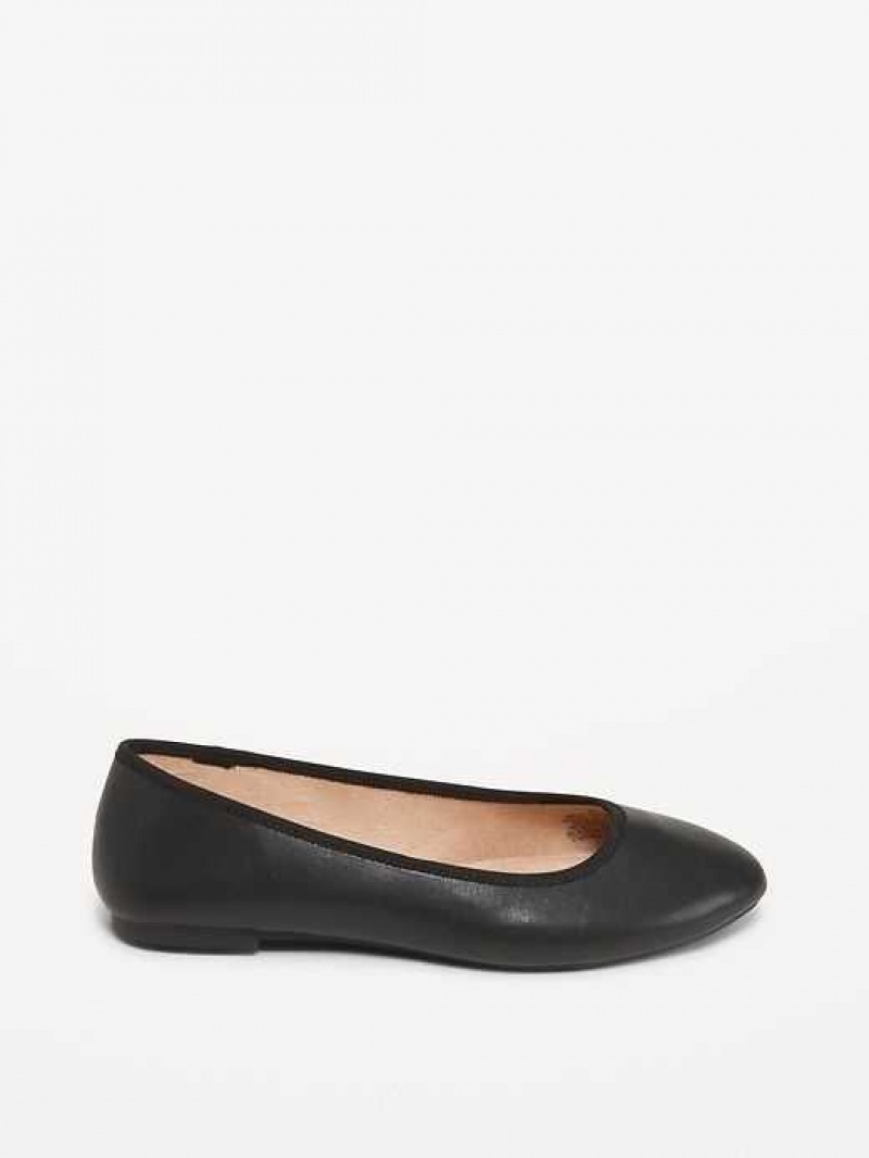 Old Navy Faux-Leather Ballet Flats Blackjack | YOD829074