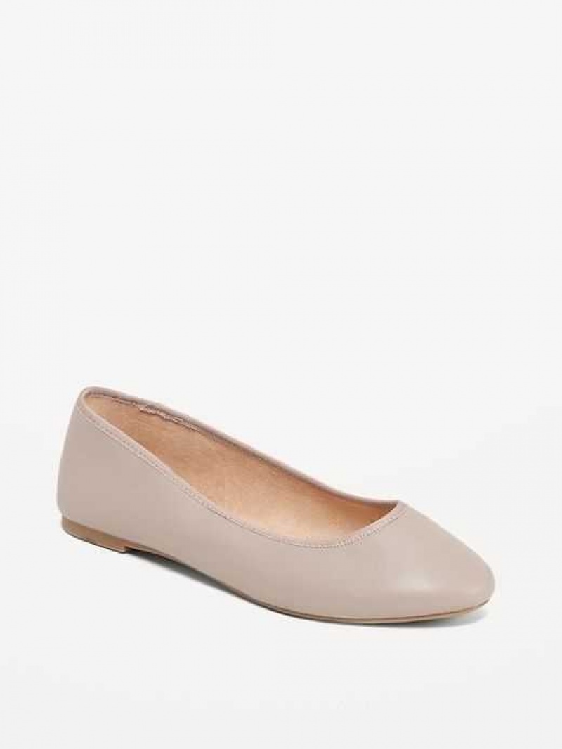 Old Navy Faux-Leather Ballet Flats Grey | CIN041985