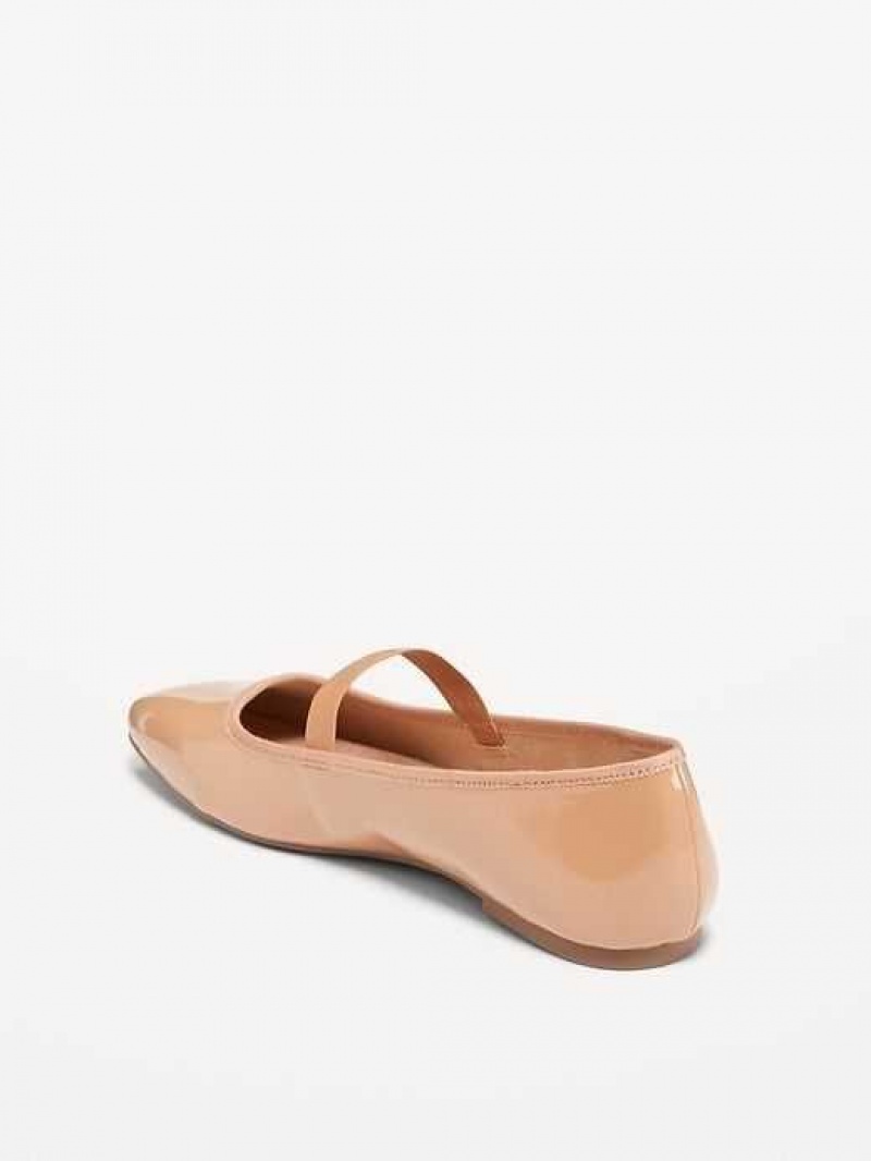 Old Navy Faux-Leather Mary Jane Ballet Flats Caramel | KLM926104