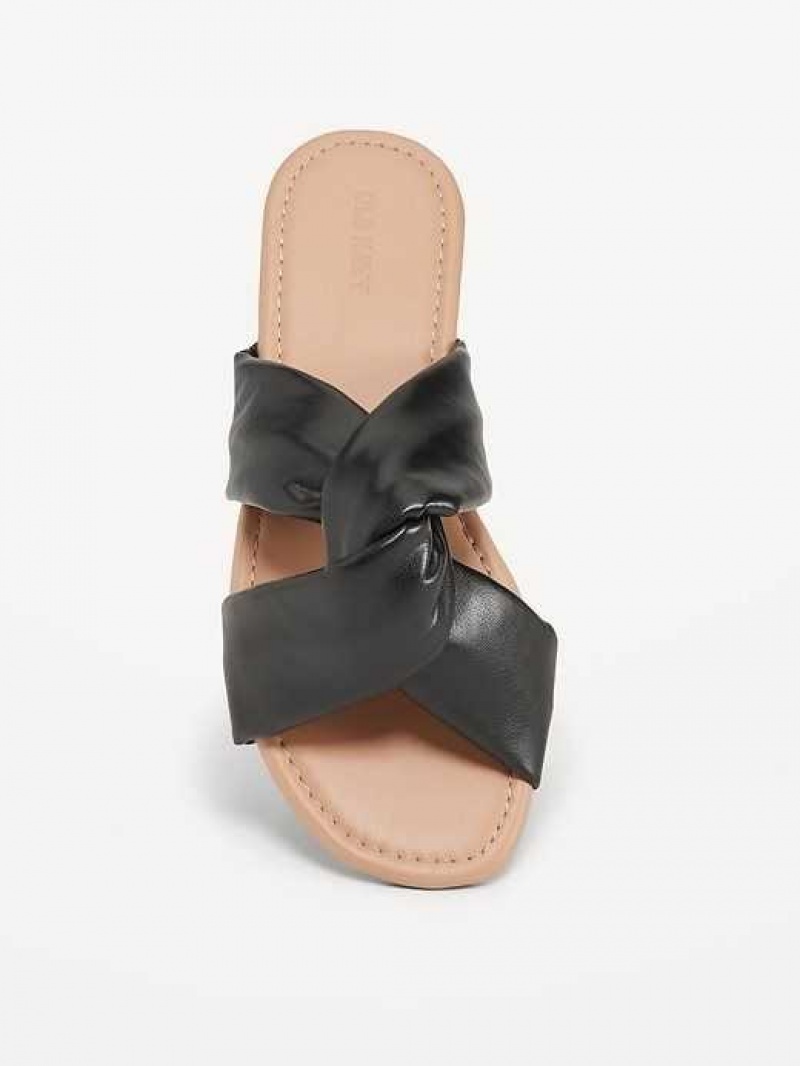 Old Navy Faux-Leather Soft Twist Sandals Lavender | IBC362481