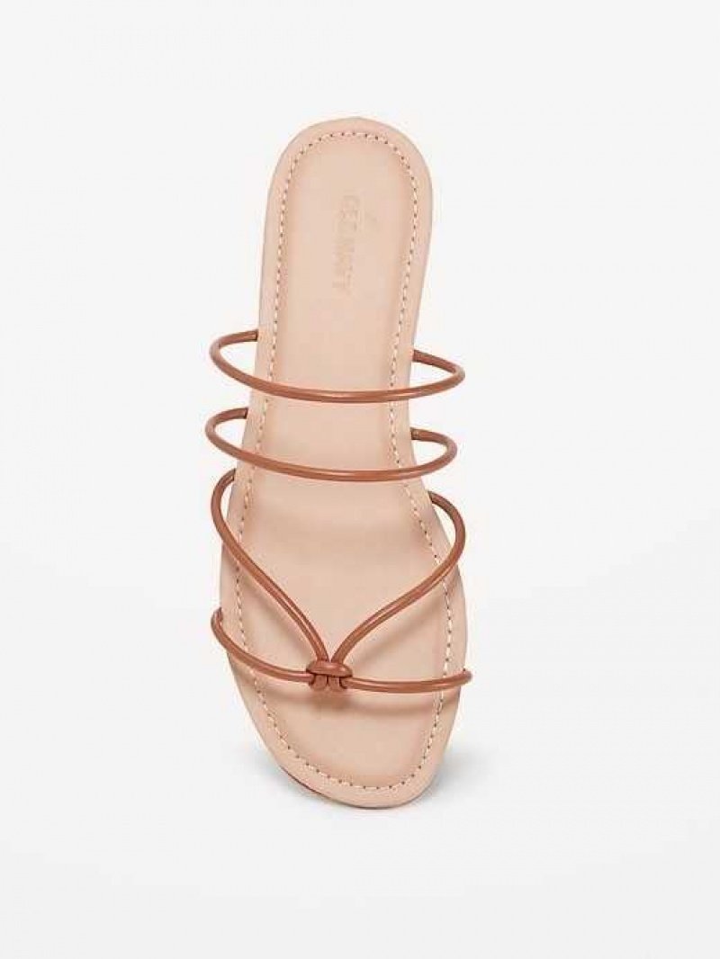 Old Navy Faux-Leather Strappy Knotted Sandals Black | SAH173094