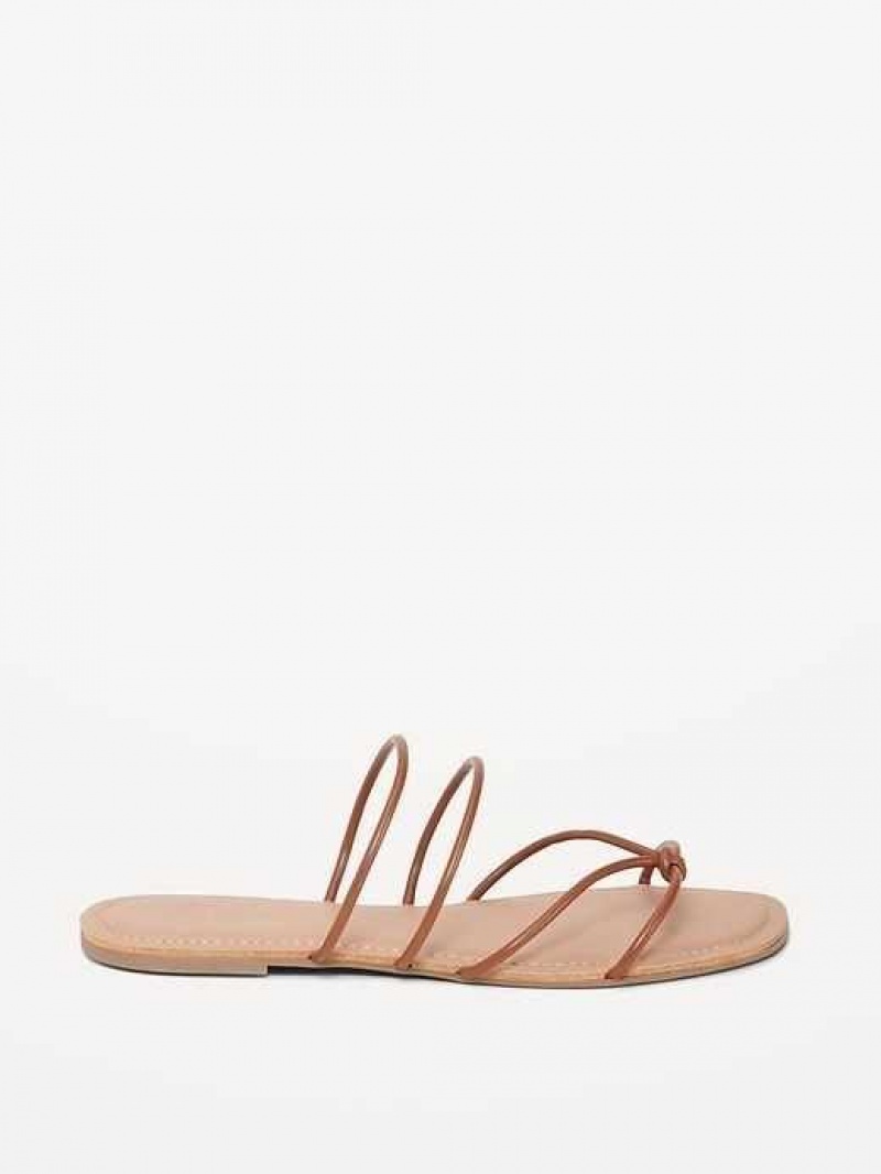 Old Navy Faux-Leather Strappy Knotted Sandals Black | SAH173094