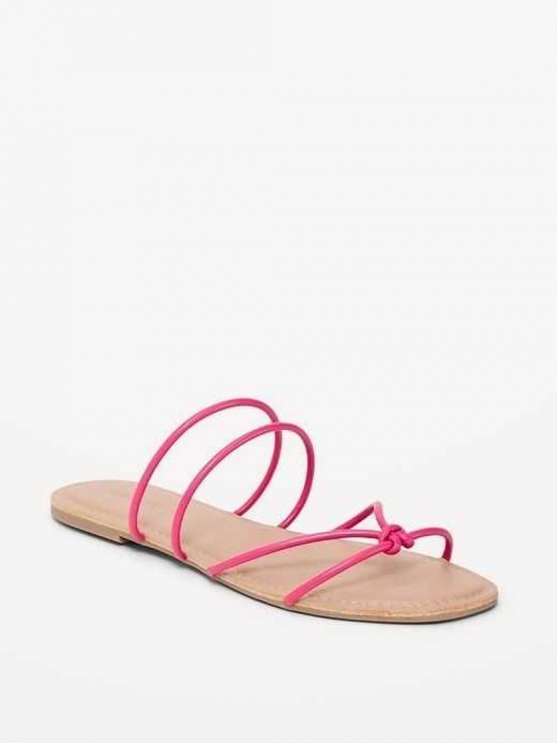 Old Navy Faux-Leather Strappy Knotted Sandals Flower | DZH728610