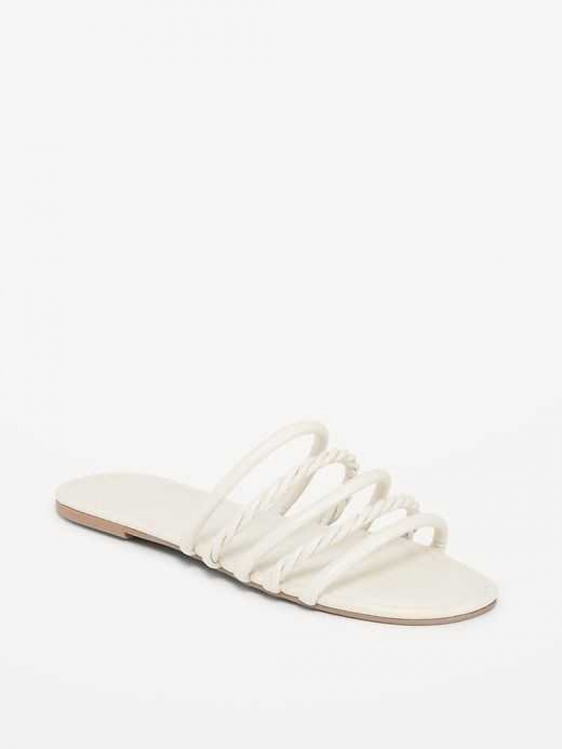 Old Navy Faux-Leather Tubular-Twist Sandals Beige | ORY672813