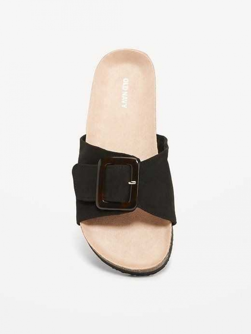 Old Navy Faux-Suede Buckled Strap Sandals Blackjack | FCX419508