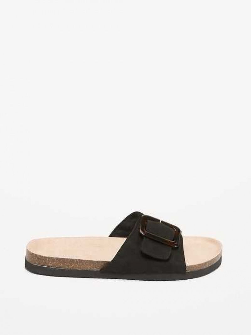 Old Navy Faux-Suede Buckled Strap Sandals Blackjack | FCX419508