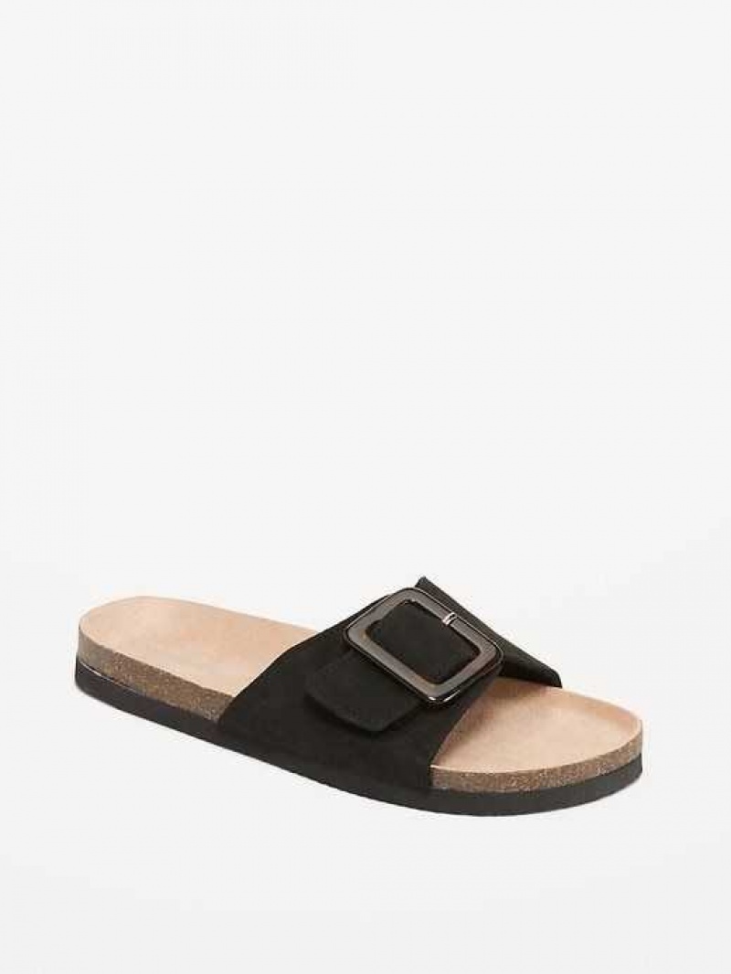 Old Navy Faux-Suede Buckled Strap Sandals Blackjack | FCX419508