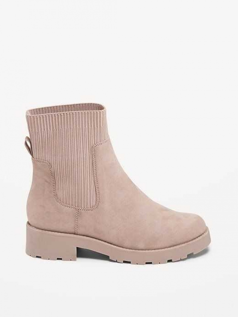 Old Navy Faux-Suede Chelsea Boots Grey | MKS852016