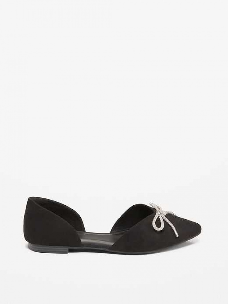 Old Navy Faux-Suede D'Orsay Flats Blackjack | HMC241509