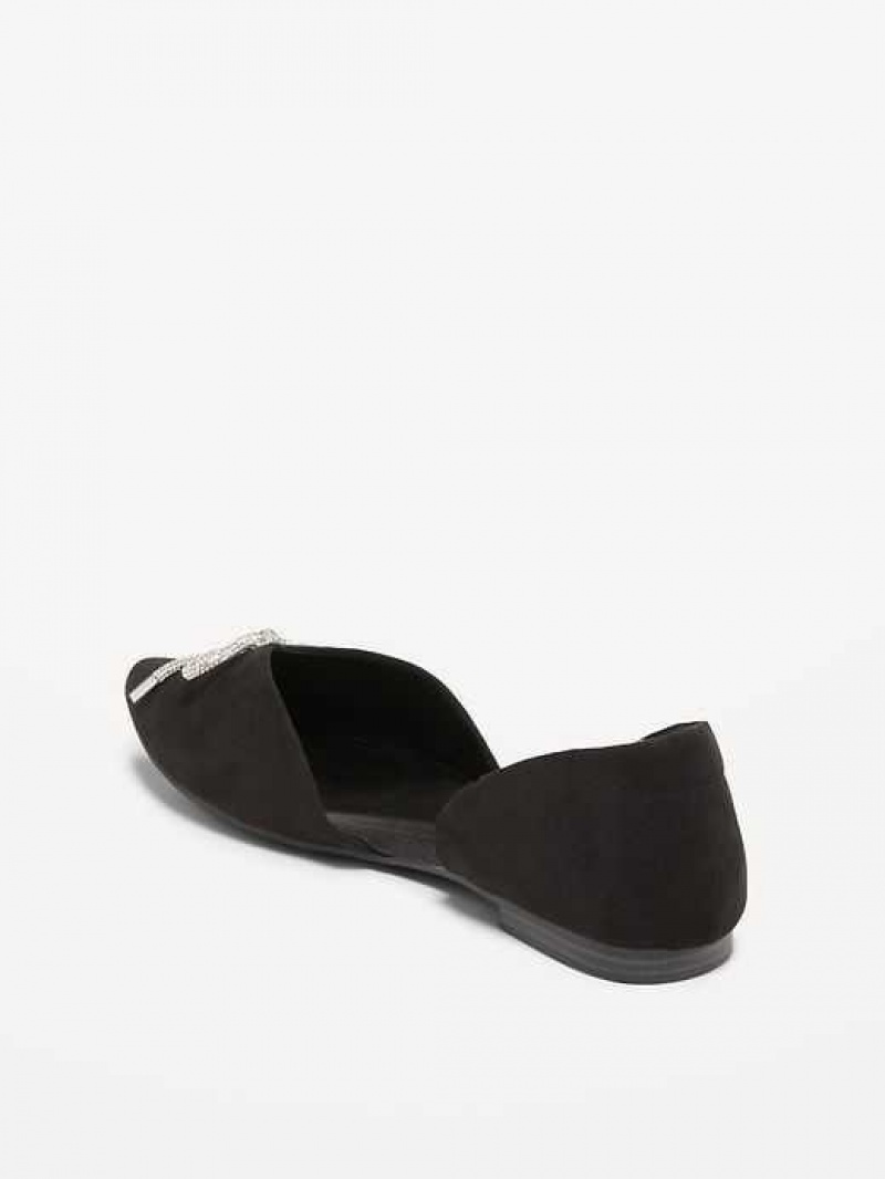 Old Navy Faux-Suede D'Orsay Flats Blackjack | HMC241509