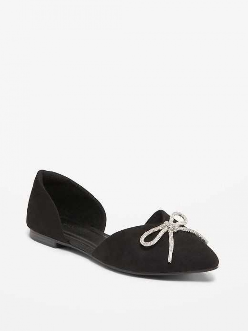 Old Navy Faux-Suede D\'Orsay Flats Blackjack | HMC241509