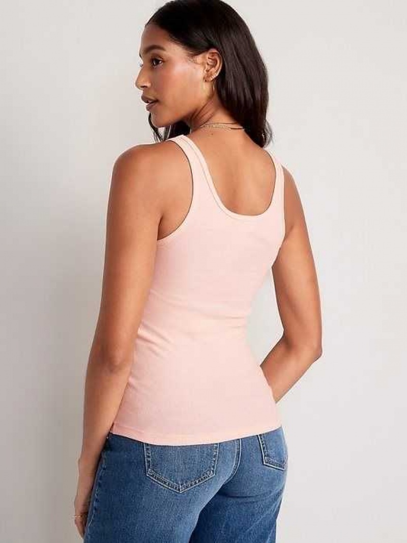 Old Navy First-Layer Rib-Knit Tank Top Pink | ZJP670283