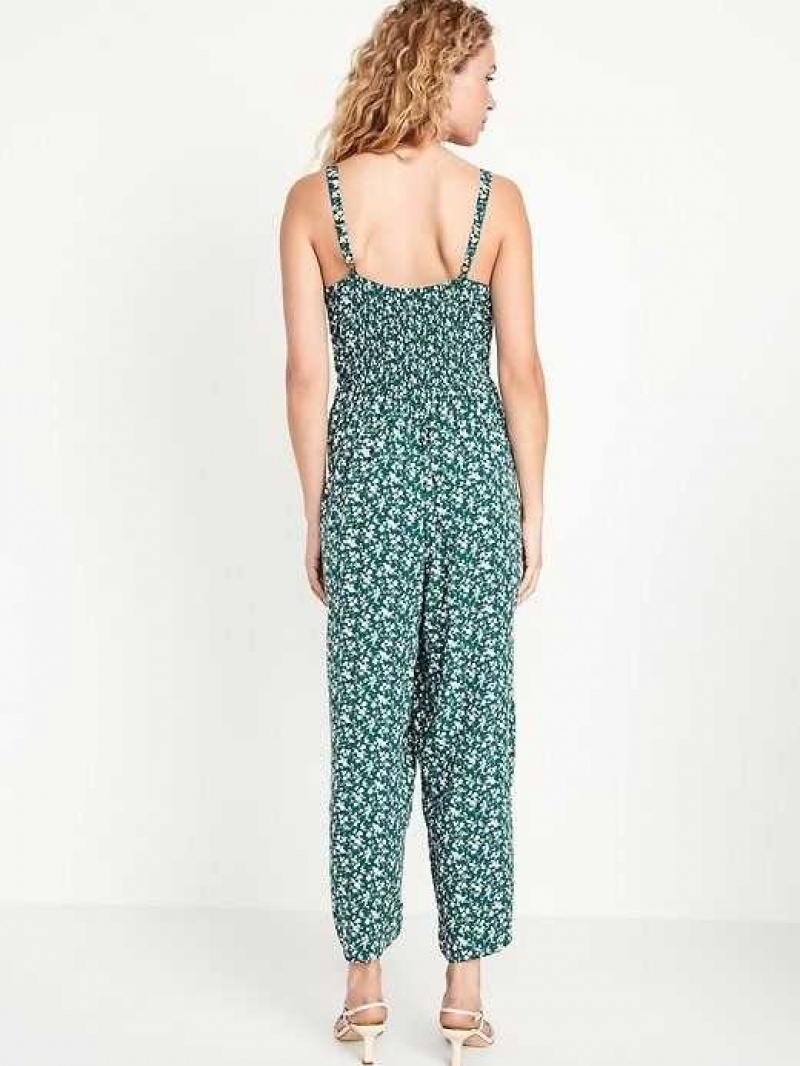 Old Navy Fit & Flare Cami Jumpsuit Green | RLA430297