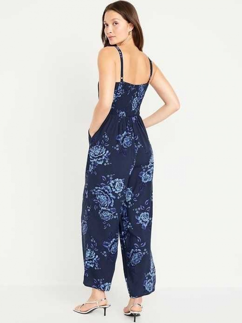 Old Navy Fit & Flare Cami Jumpsuit Navy | TKM584920