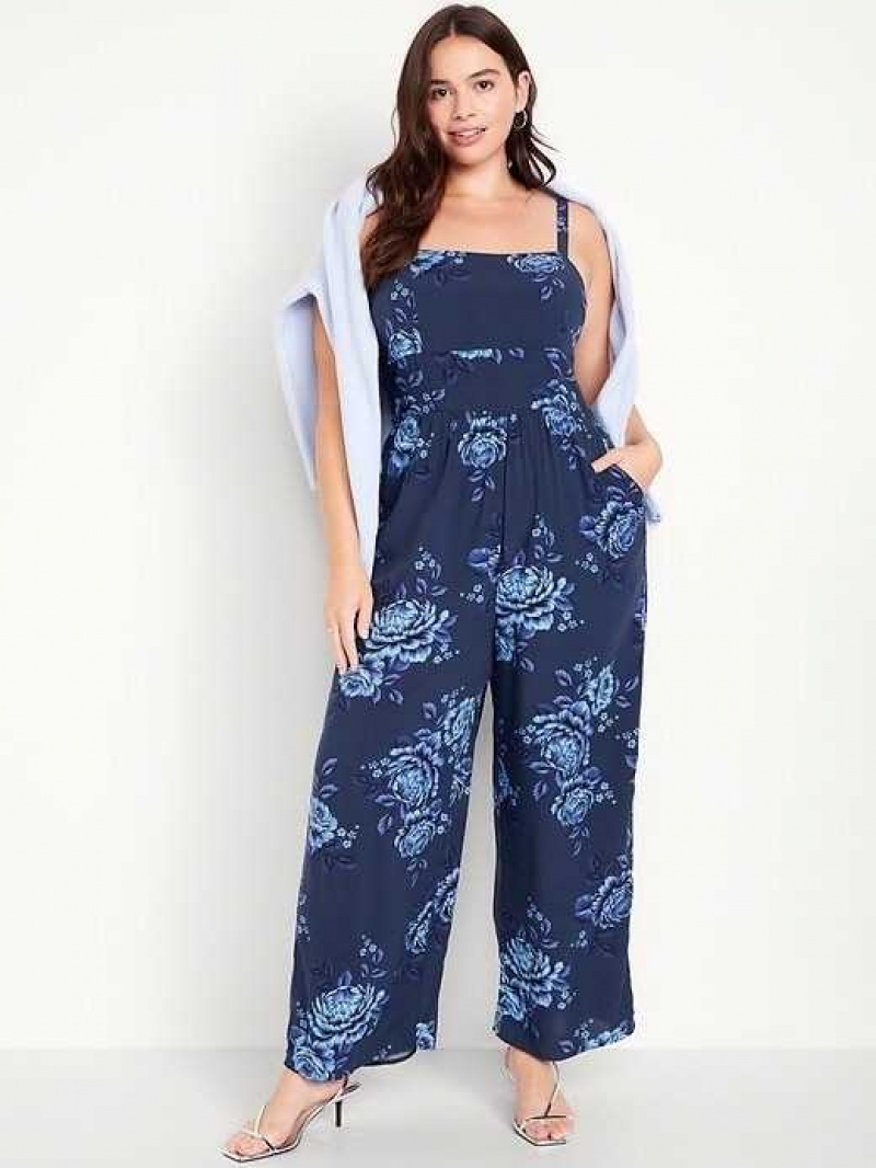 Old Navy Fit & Flare Cami Jumpsuit Navy | TKM584920