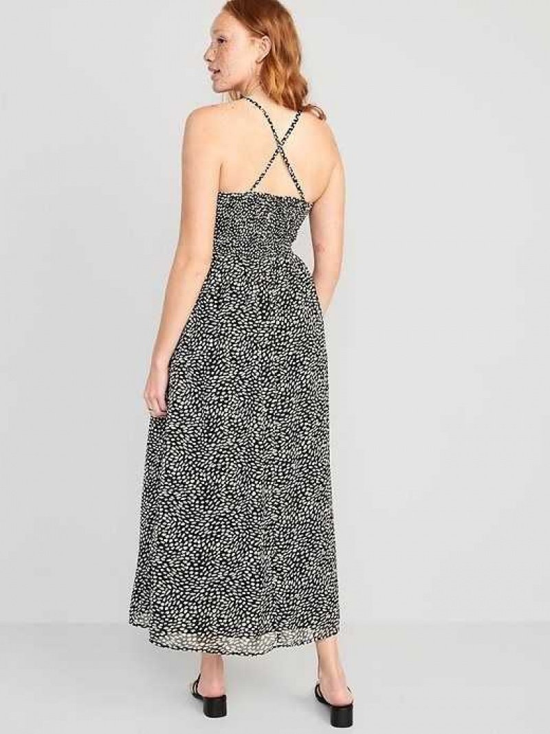 Old Navy Fit & Flare One-Shoulder Maxi Dress Black | TFQ591372