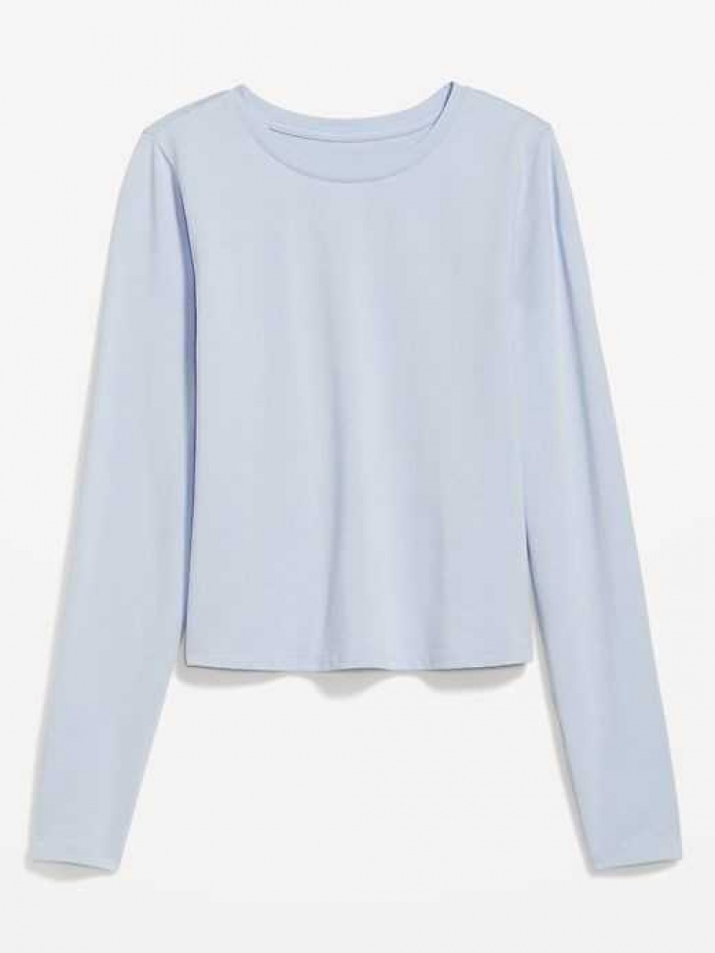 Old Navy Fitted Long-Sleeve Cropped T-Shirt Rock Pool | QSC209571