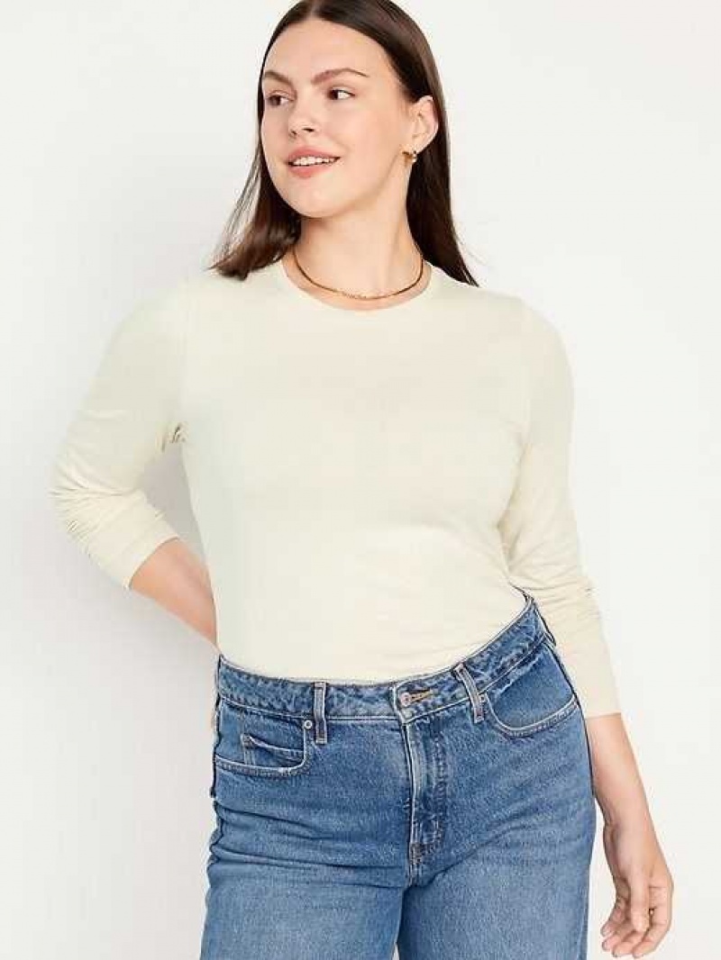 Old Navy Fitted Long-Sleeve Cropped T-Shirt Plucky Wishbone | HRT734912