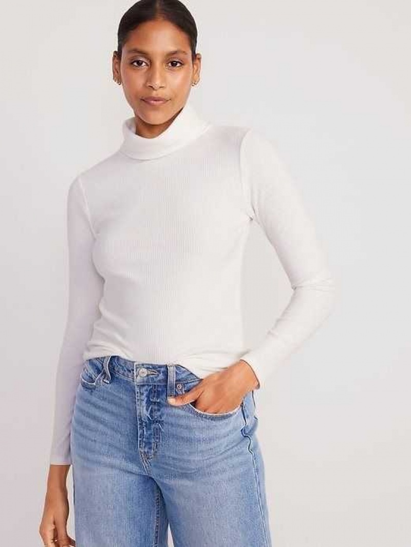 Old Navy Fitted Plush Rib-Knit Turtleneck Light Blue | OFZ746893