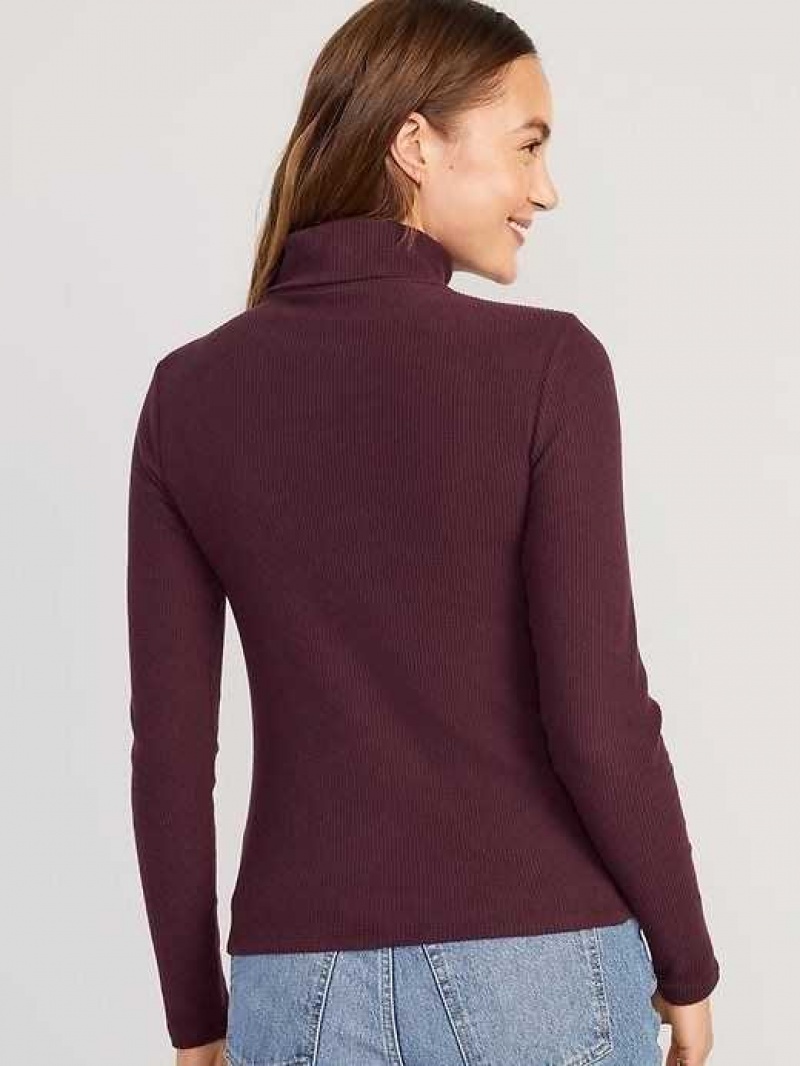 Old Navy Fitted Plush Rib-Knit Turtleneck Raisin Arizona | KHT192608