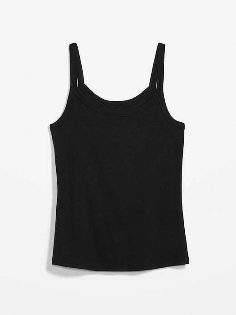 Old Navy Fitted Rib-Knit Cami Top Black | GSK514897