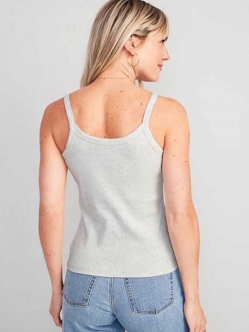 Old Navy Fitted Rib-Knit Cami Top Grayscale | IQX258304