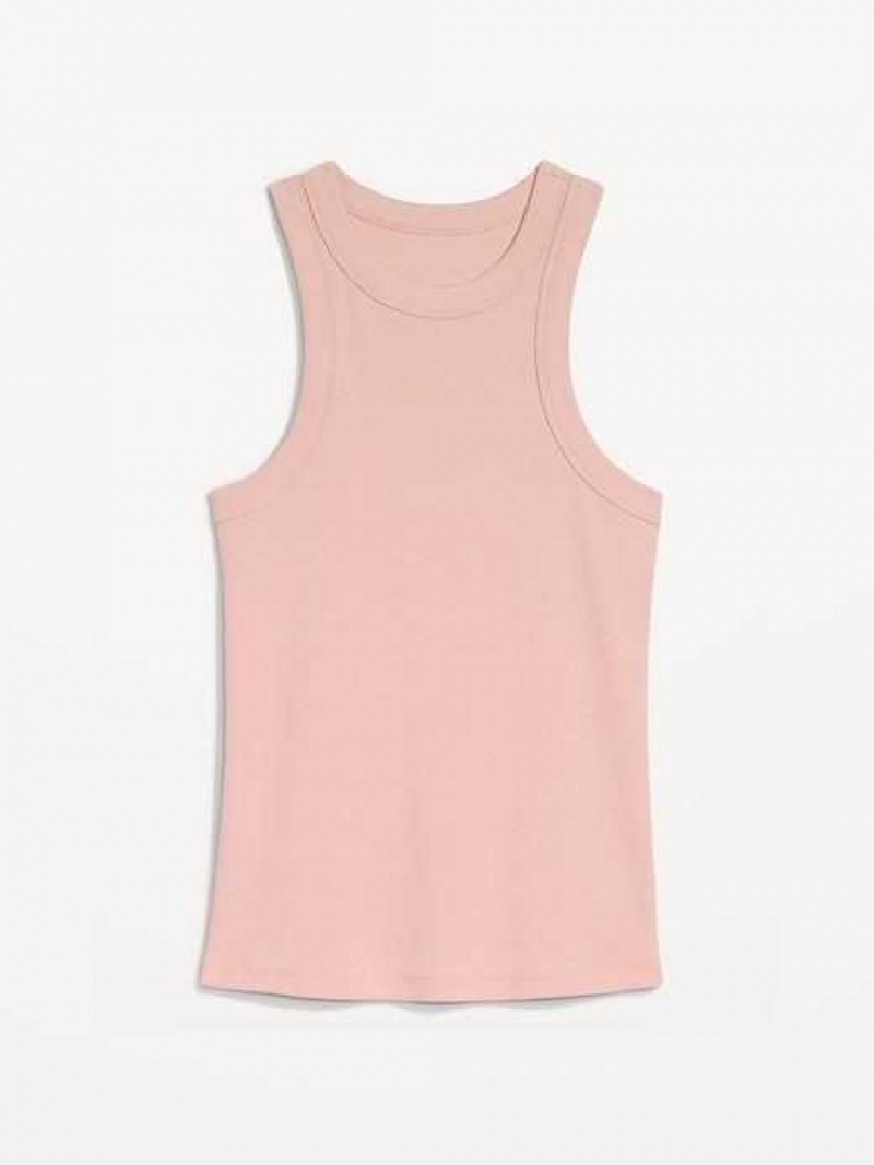 Old Navy Fitted Rib-Knit Tank Top Pink | HAC347216