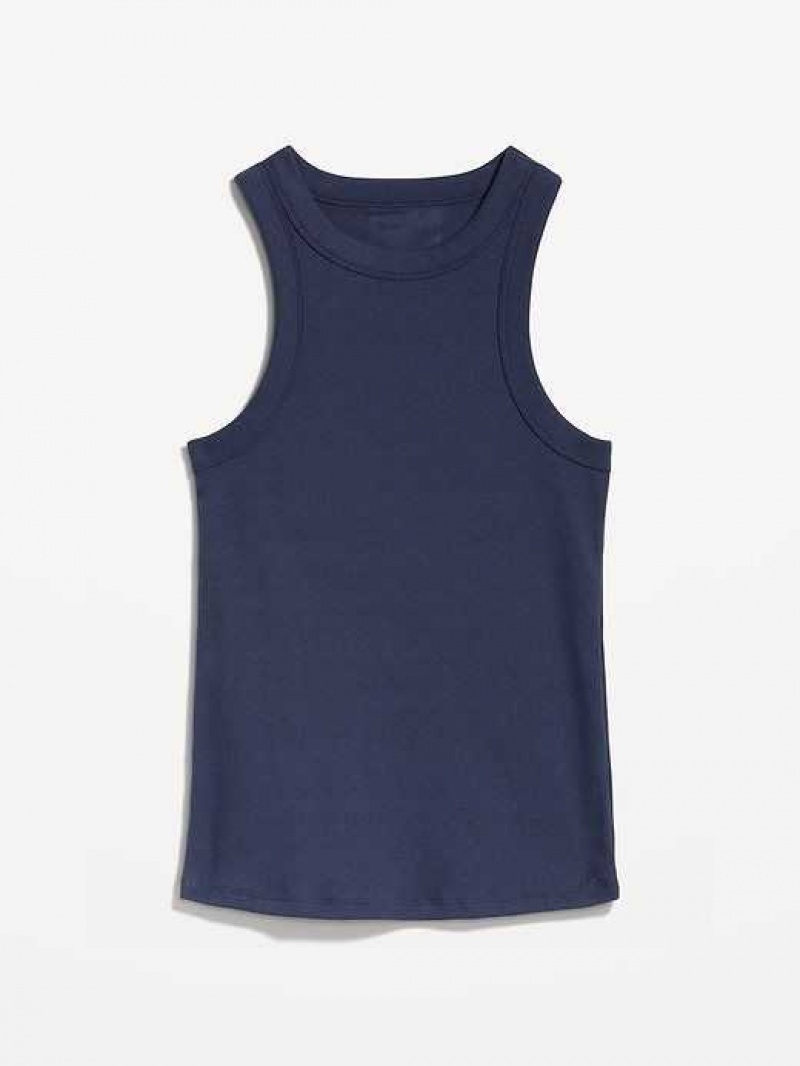 Old Navy Fitted Rib-Knit Tank Top Volcanic Glass | QTW823147