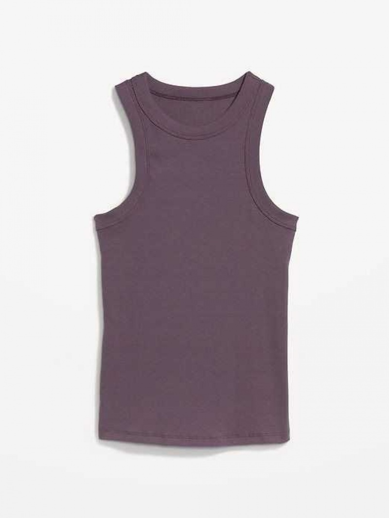 Old Navy Fitted Rib-Knit Tank Top Wild Currant | FJL952348