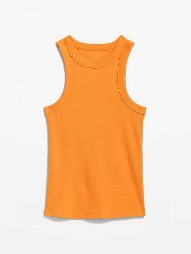 Old Navy Fitted Rib-Knit Tank Top Wild Papaya | CUT274139