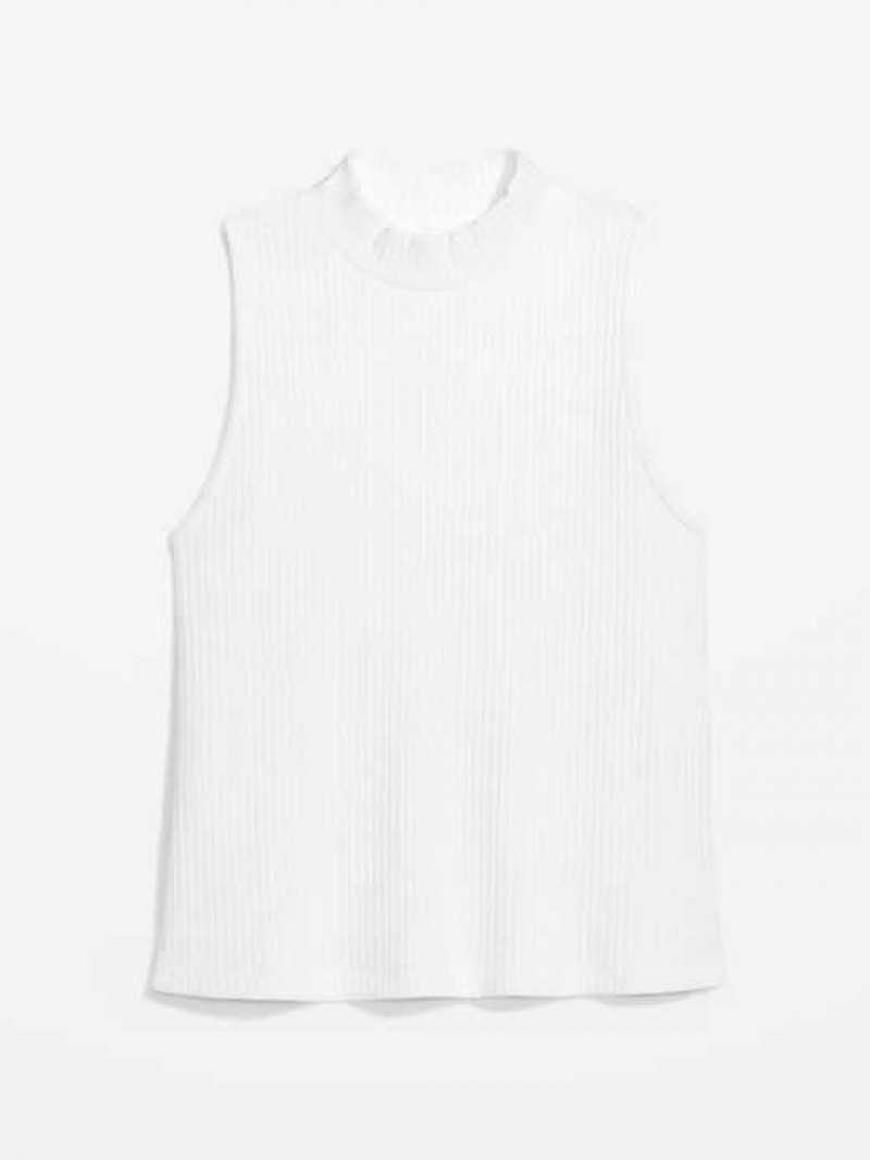 Old Navy Fitted Sleeveless Mock-Neck Top White | NDU154370