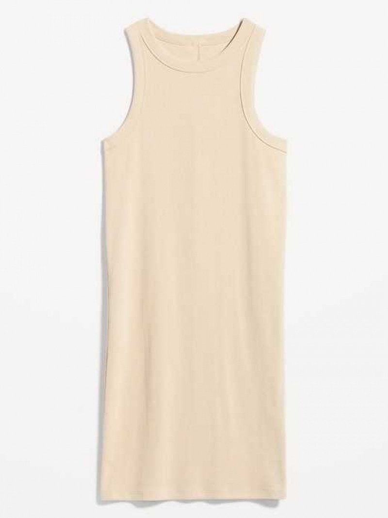 Old Navy Fitted Sleeveless Rib-Knit Mini Dress Desert Floor | GPV081935