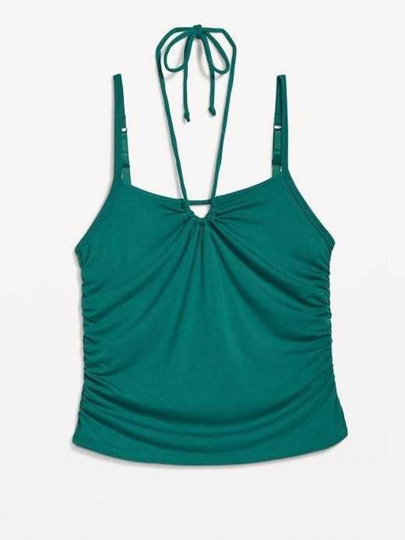 Old Navy Fitted Sleeveless Tie-Front Top Ocean Wave | OGL305984