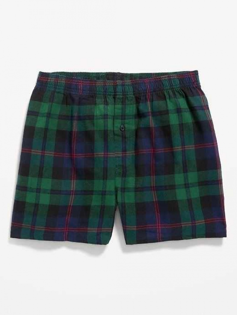 Old Navy Flannel Boxer Shorts Black | LOP836079