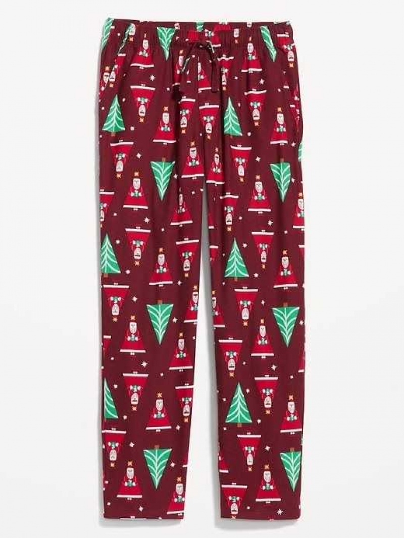 Old Navy Flannel Pajama Pants Burgundy | QLF846930