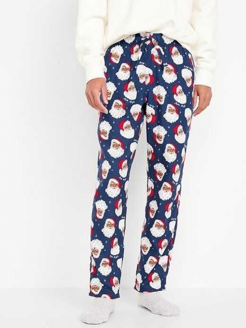 Old Navy Flannel Pajama Pants Santa Cocoa | FRJ402985