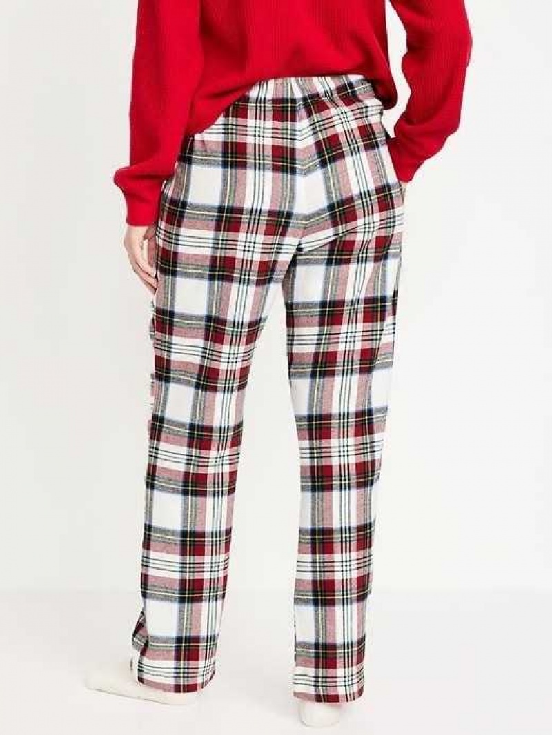 Old Navy Flannel Pajama Pants White | UNL497258