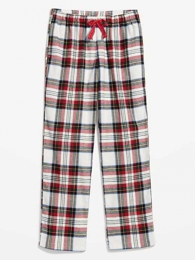 Old Navy Flannel Pajama Pants White | UNL497258