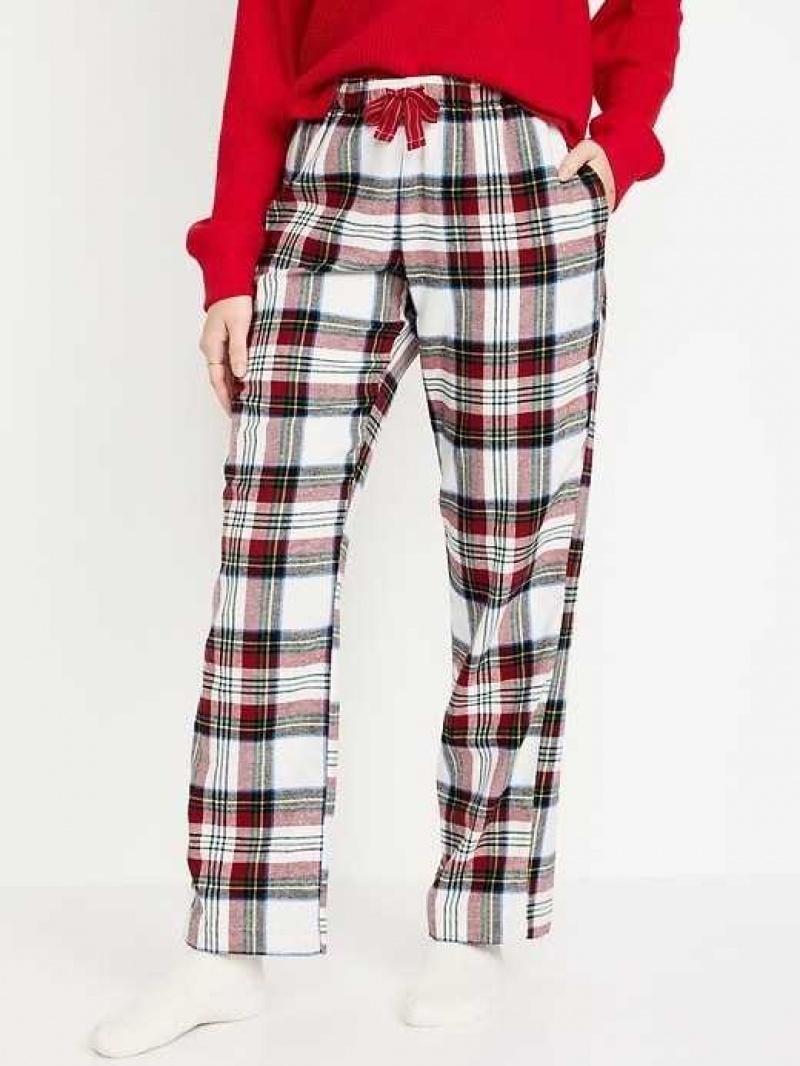 Old Navy Flannel Pajama Pants White | UNL497258