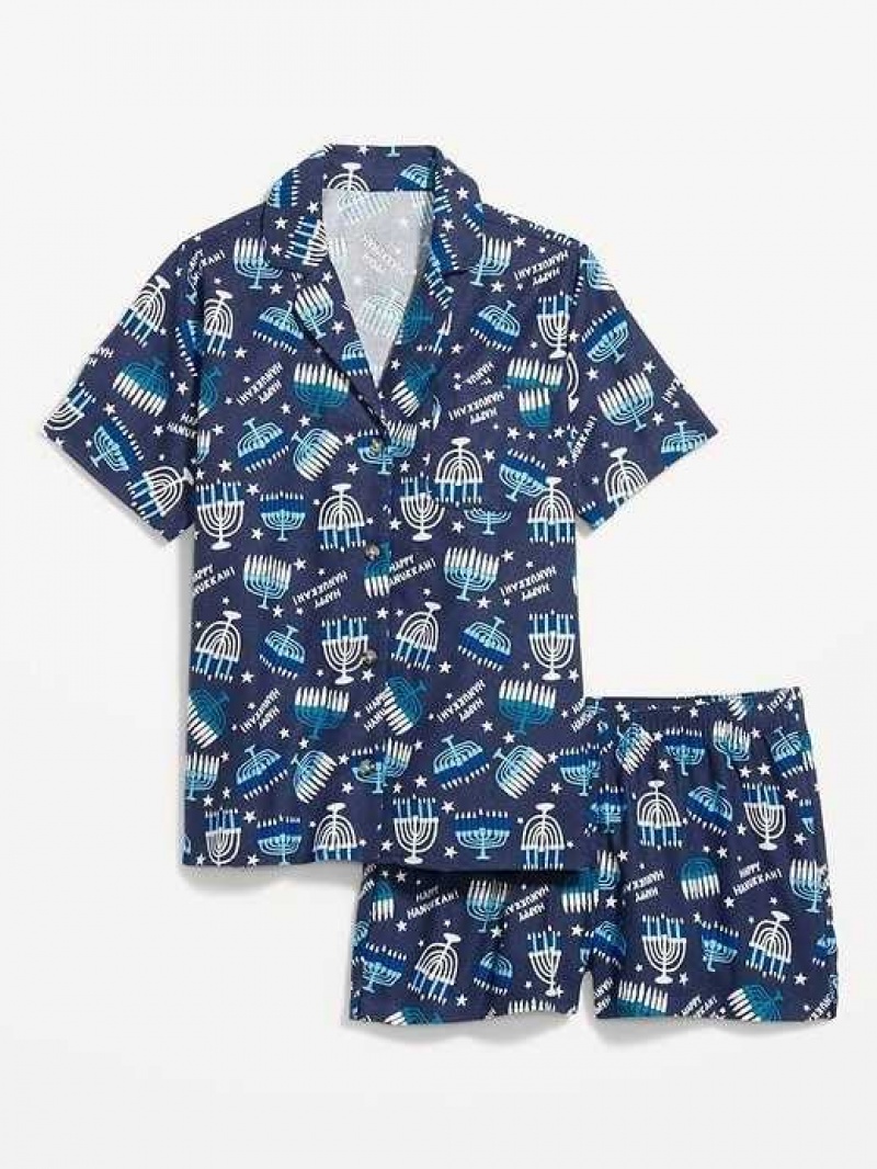 Old Navy Flannel Pajama Set Hanukkah Print | ZFI210596