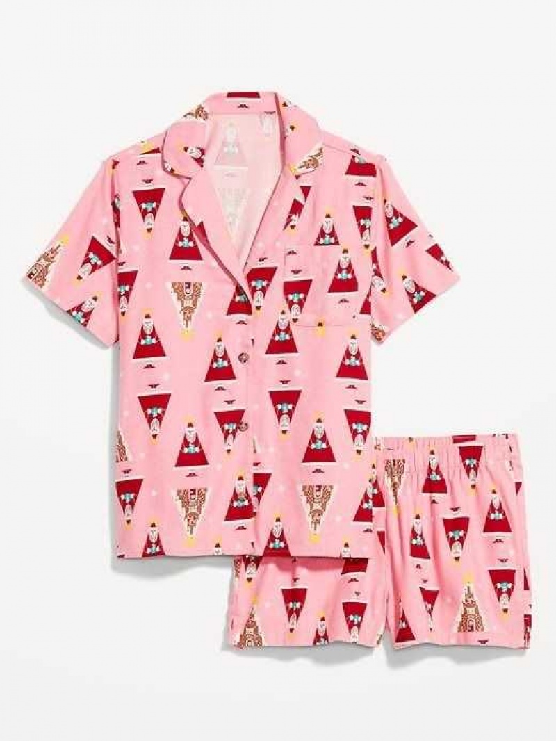 Old Navy Flannel Pajama Set Pink | BLO305469