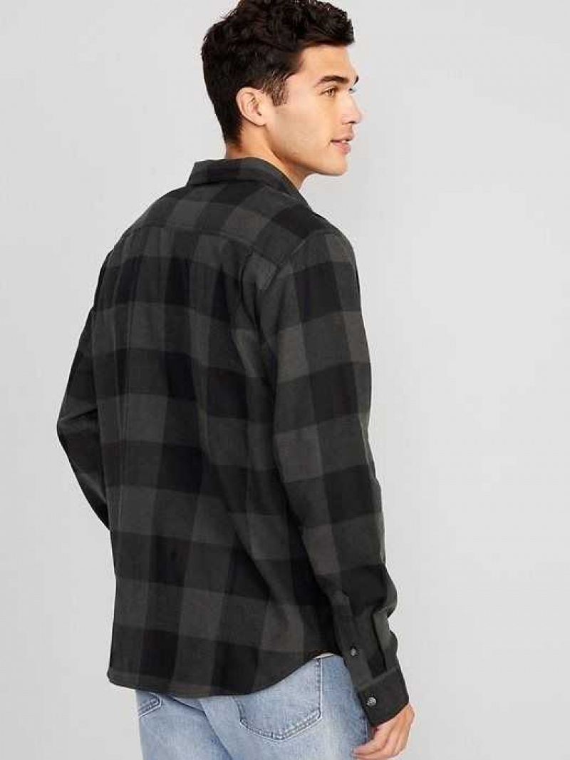 Old Navy Flannel Shirt Black | IZU954362