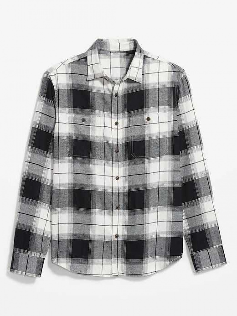 Old Navy Flannel Shirt Black / White | GWD107825