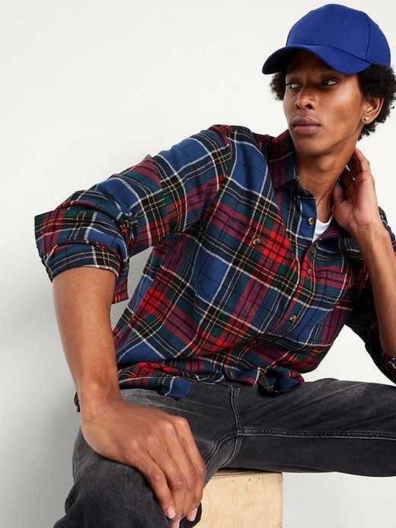 Old Navy Flannel Shirt Blue / Red | WLR914072