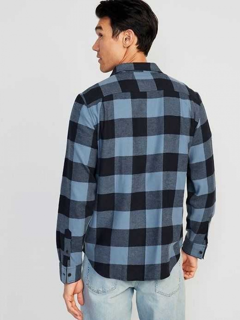 Old Navy Flannel Shirt Blue | VYP213809