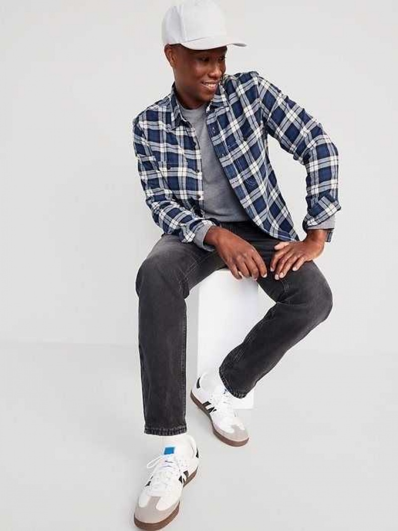 Old Navy Flannel Shirt Blue / White | PLU812759