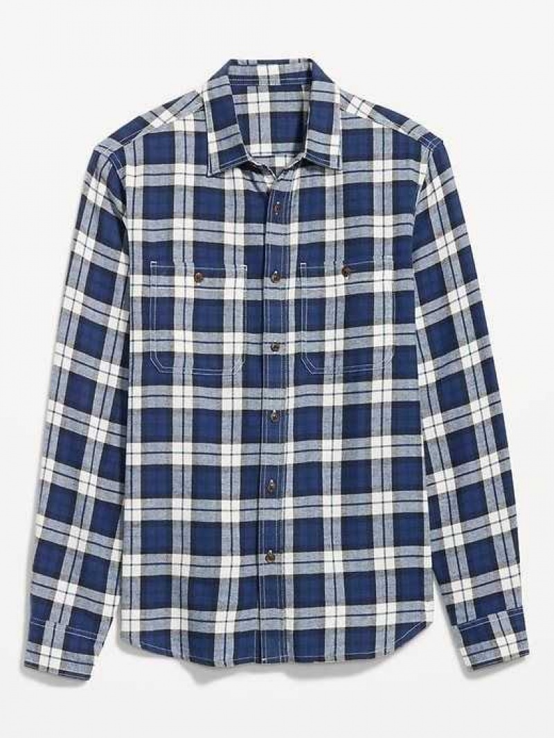 Old Navy Flannel Shirt Blue / White | PLU812759