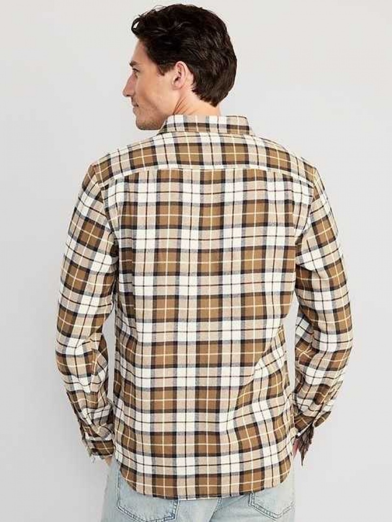 Old Navy Flannel Shirt Brown | CLK869341