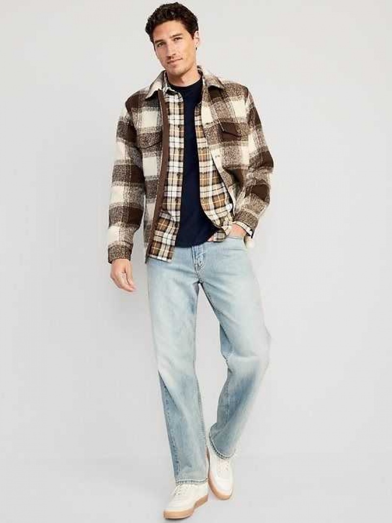 Old Navy Flannel Shirt Brown | CLK869341